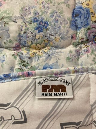 Edredón floral cama 80cm