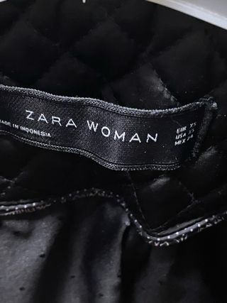 Chaqueta acolchada Zara Negra Talla XS