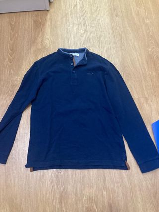 Camisa azul manga larga