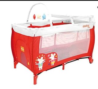 Cuna de viaje Asalvo roja