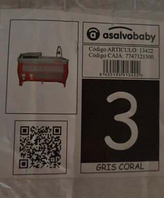 Cuna de viaje Asalvo roja