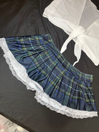 Disfraz Colegiala Azul Talla Única