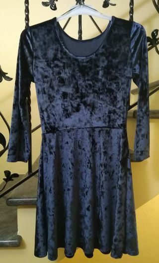 Vestito in velluto blu