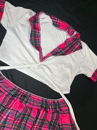 Disfraz Colegiala Rosa y Blanco