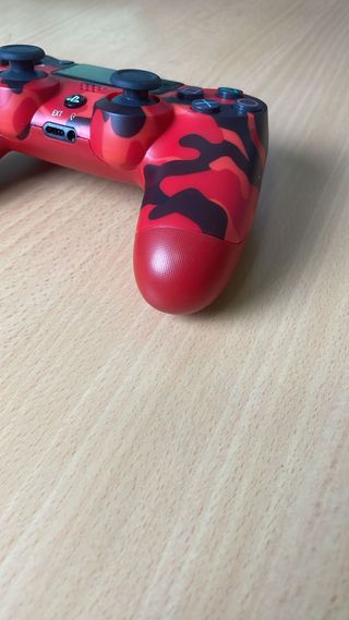 Lote 2 mandos PS4 verde petróleo + rojo camuflaje