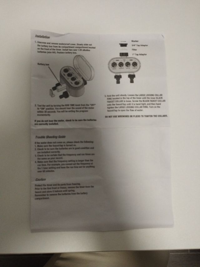 Temporizador riego Aqualin 2 zonas