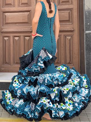 Traje de flamenca elástico PRECIOSO T 3436