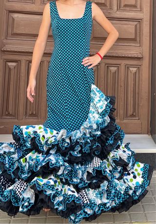 Traje de flamenca elástico PRECIOSO T 3436