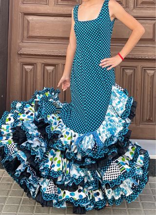 Traje de flamenca elástico PRECIOSO T 3436