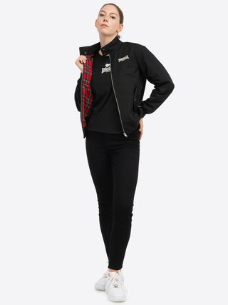 Cazadora Harrington Lonsdale London Negra Mujer