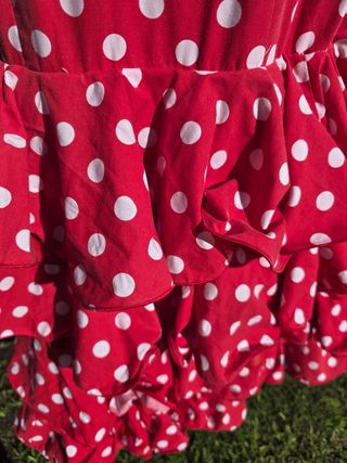 Traje de Flamenca Rojo Lunares
