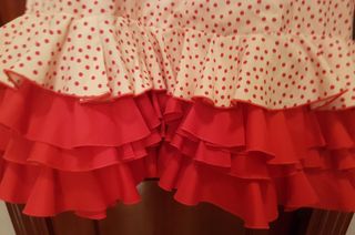 Traje de flamenca lunares rojo