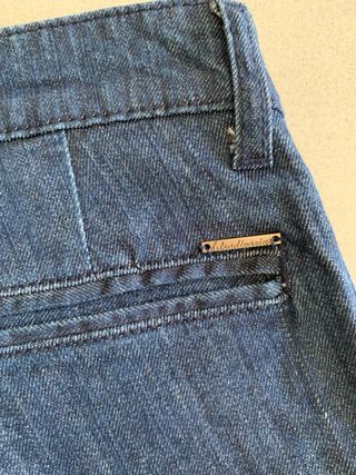 Pantalón denim corte chino Stradivarius azul
