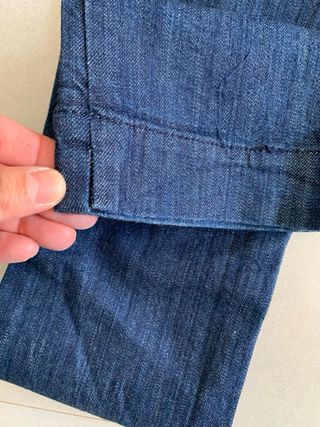 Pantalón denim corte chino Stradivarius azul