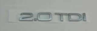 EMBLEMA TRASERO LOGO AUDI 2.0 TDI cromado
