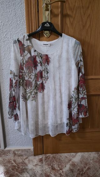 Blusa Desigual Talla Única Estampado Floral