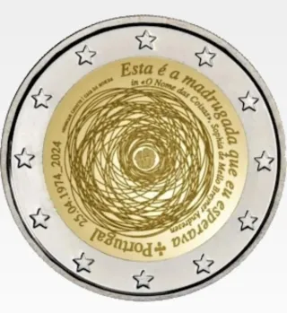 Moneda Conmemorativa Portugal 2024 Revolución 