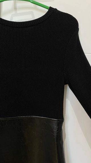 VESTIDO COMBINADO EFECTO PIEL