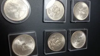 Lote 6 monedas plata México