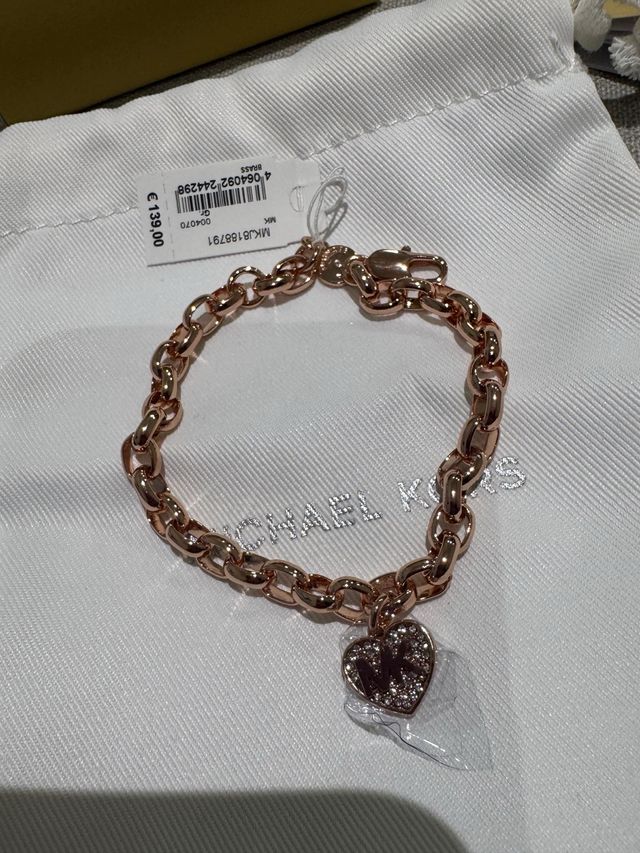 Pulsera Michael Kors Corazón Oro Rosa