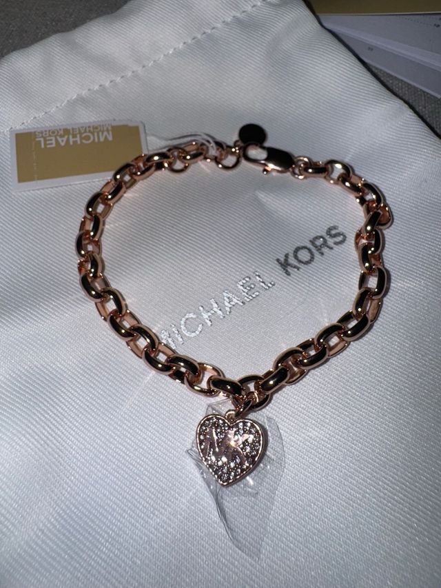 Pulsera Michael Kors Corazón Oro Rosa