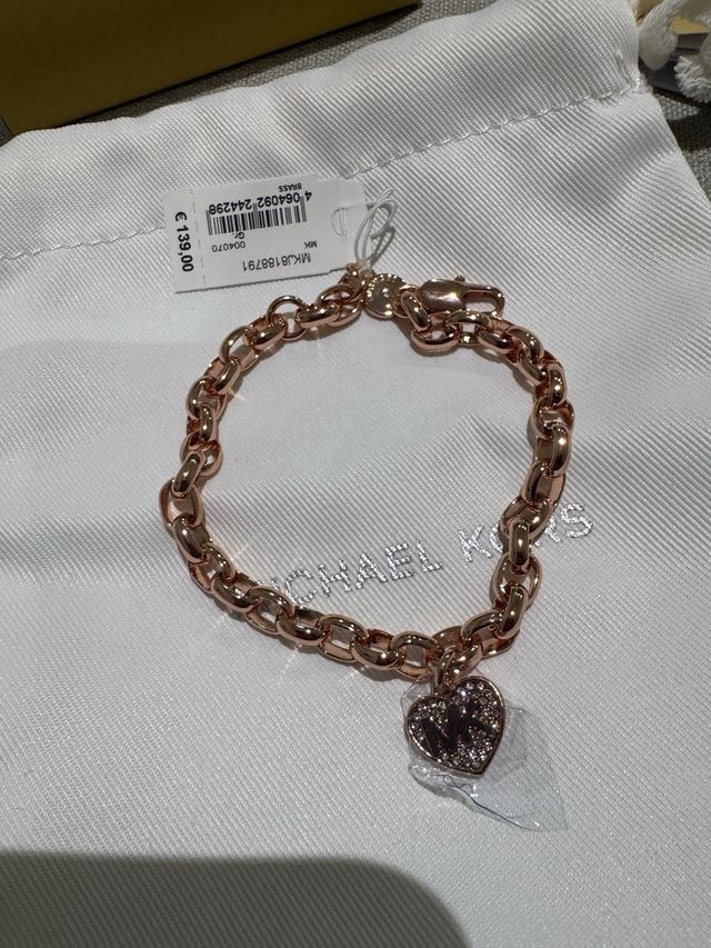 Pulsera Michael Kors Corazón Oro Rosa