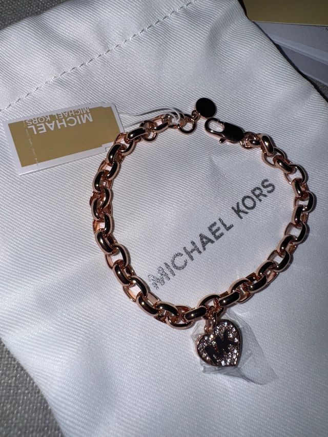 Pulsera Michael Kors Corazón Oro Rosa