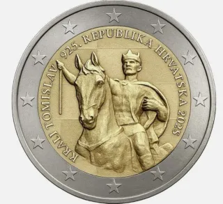 Moneda Conmemorativa Croacia 2025 Rey Tomislav