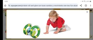 Robot gatear para bebés con luces y sonido