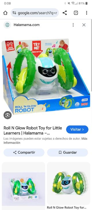 Robot gatear para bebés con luces y sonido