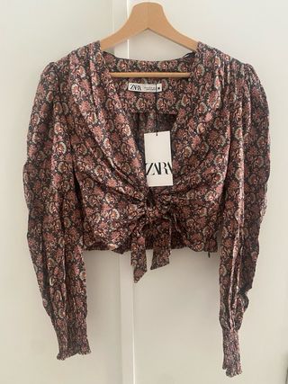 Top Zara estampado talla única