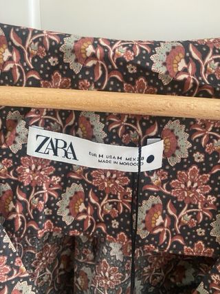Top Zara estampado talla única