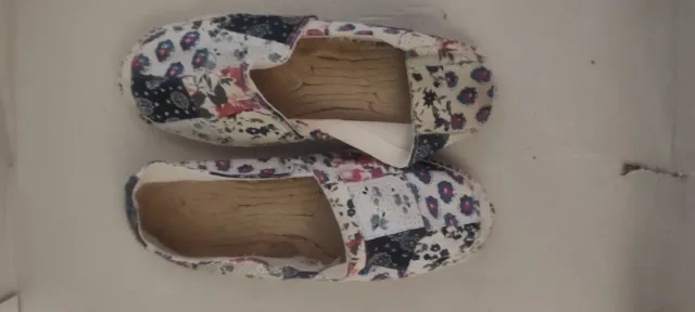 Alpargatas esparto patchwork flores