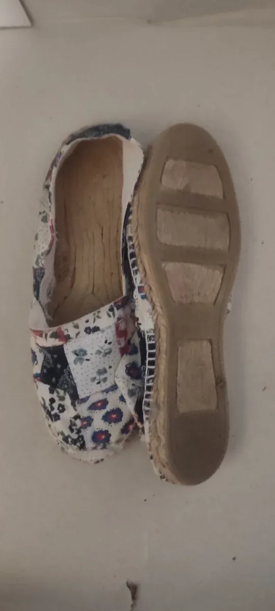 Alpargatas esparto patchwork flores