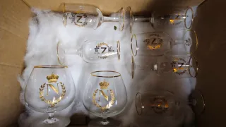 Set Bicchieri Vino Dorati