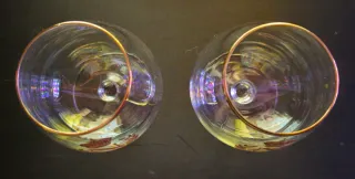 Set Bicchieri Vino Dorati