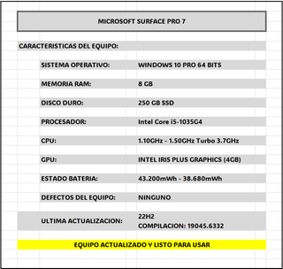 Microsoft Surface Pro 7 + Accesorios