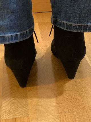 Botín cuña Zara Talla 41 Negro