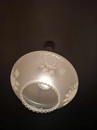 Lámpara colgante vintage cristal floral