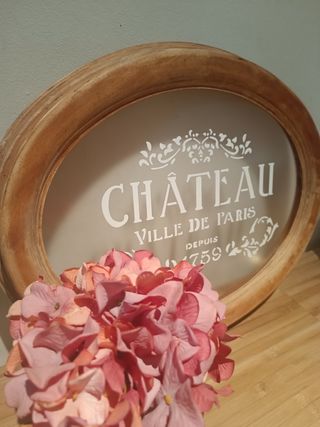 Cuadro Vintage Madera y Cristal