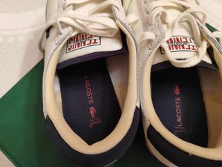 Zapatillas Lacoste Aura Blancas y Rojas