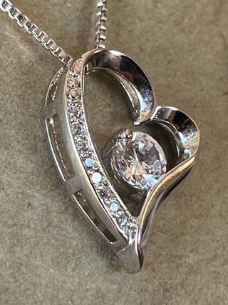 Collana Argento 925 Cuore Cristallo