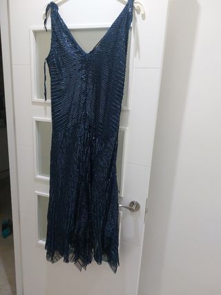 Vestido fiesta Tintoretto azul