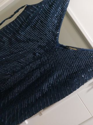 Vestido fiesta Tintoretto azul