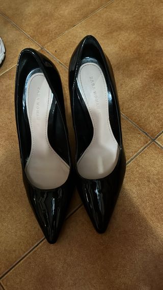 Zapatos de tacón Zara negros talla 37