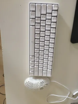 Teclado y Ratón Gaming Blanco