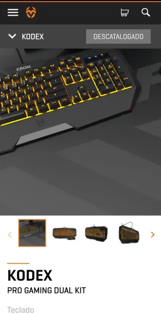 Teclado Krom Gaming Retroiluminado Naranja