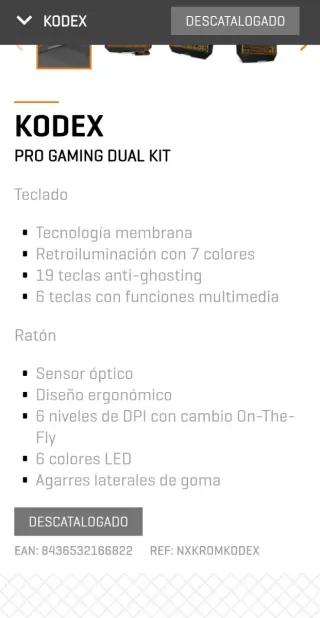 Teclado Krom Gaming Retroiluminado Naranja