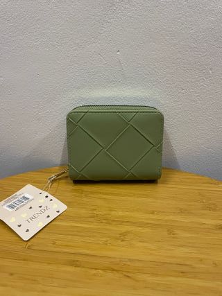 Monedero TRENDZ tejido verde mujer