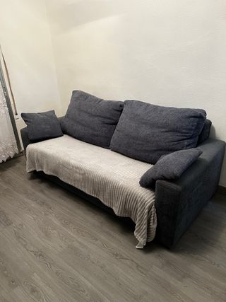 Sofá Cama Gris Tela